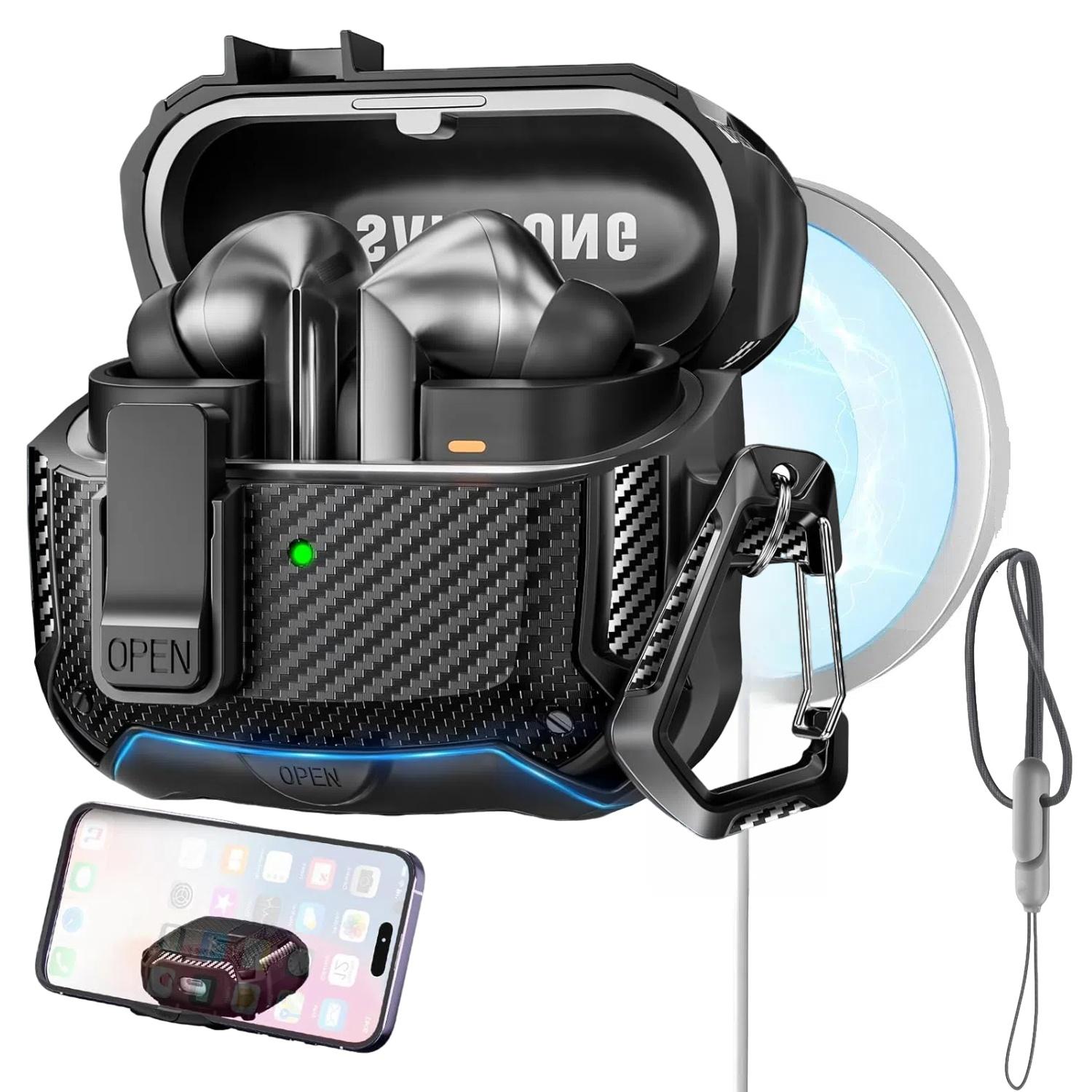 для Samsung Galaxy Buds 3 Pro Чохол із Захисним Замком Дизайн Чохол-Тримач для Телефону з Вуглецевого Волокна для Samsung Galaxy Buds 3 For Galaxy Buds 3Pro чорний
для Samsung Galaxy Buds 3 Pro Чохол із Захисним Замком Дизайн Чохол-Тримач для Телефону з Вуглецевого Волокна для Samsung Galaxy Buds 3 For Galaxy Buds 3Pro чорний