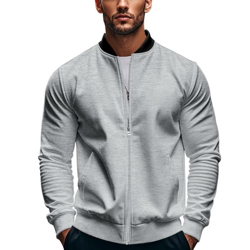 New autumn men s stand-up collar jacket solid color sports and leisure zipper long-sleeved top men s coat S сапфіровий
New autumn men s stand-up collar jacket solid color sports and leisure zipper long-sleeved top men s coat S сапфіровий