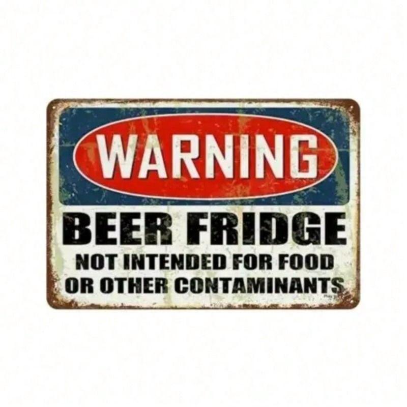 Vintage Metal Poster Beer Fridge Warning Sign Garage Wall Decor
Vintage Metal Poster Beer Fridge Warning Sign Garage Wall Decor