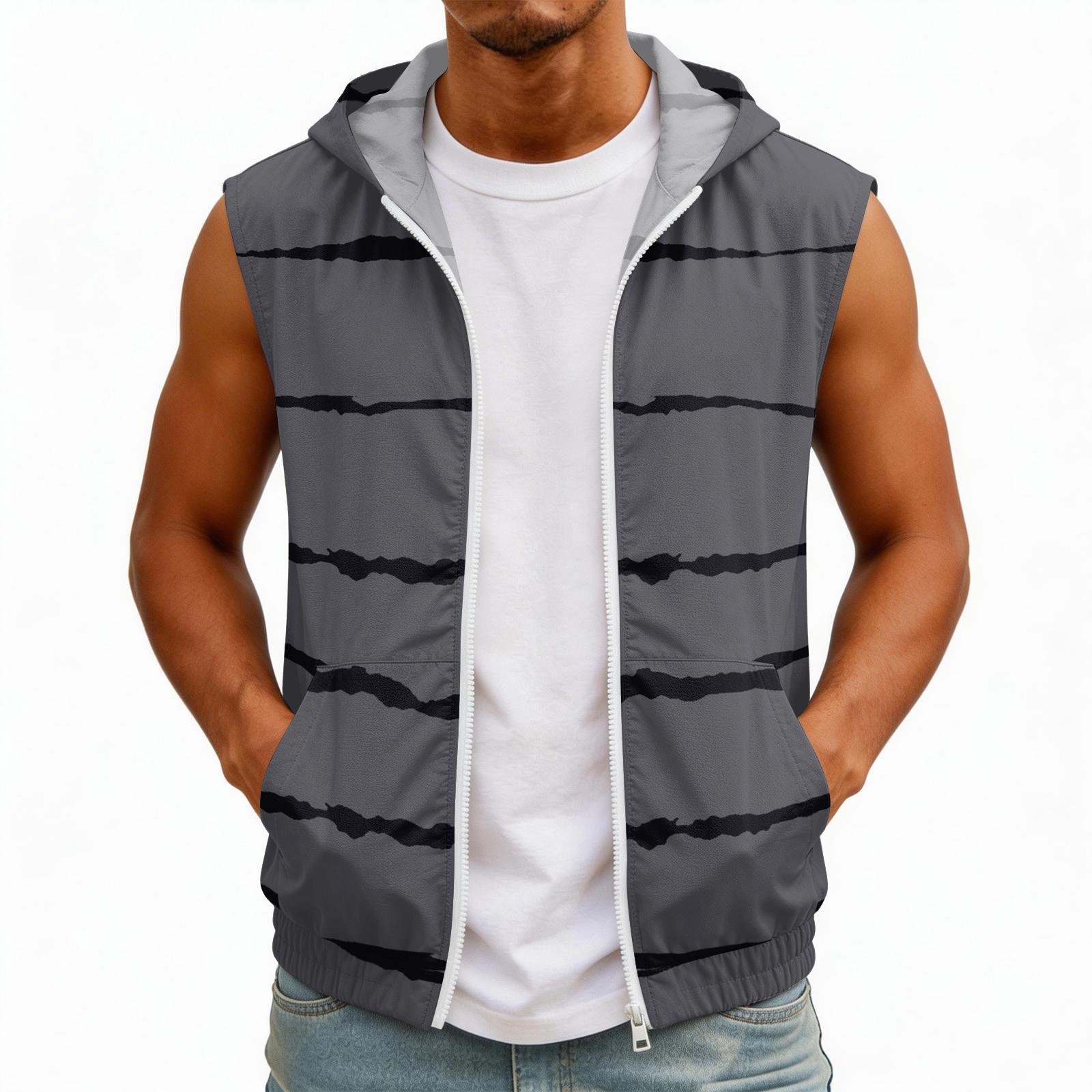 Men Sleeveless Hooded Sun Protection Vest Lightweight Water Ink Print Outdoor Jacket with Pockets for Travel Hiking L
Men Sleeveless Hooded Sun Protection Vest Lightweight Water Ink Print Outdoor Jacket with Pockets for Travel Hiking L