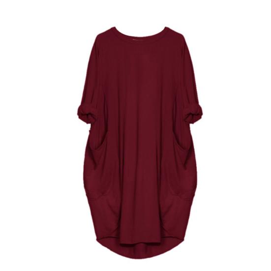 Plus Size Casual Solid Color Women Long Sleeve Loose Midi Dress with Pockets XXXXL
Plus Size Casual Solid Color Women Long Sleeve Loose Midi Dress with Pockets XXXXL