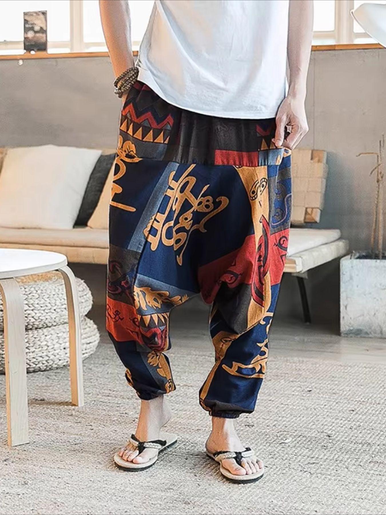 Мужские повседневные брюки из полиэстера в этническом стиле с винтажными узорами, свободный крой, эластичный пояс, манжеты на щиколотке, удобные брюки для всех сезонов XL красный
Мужские повседневные брюки из полиэстера в этническом стиле с винтажными узорами, свободный крой, эластичный пояс, манжеты на щиколотке, удобные брюки для всех сезонов XL красный