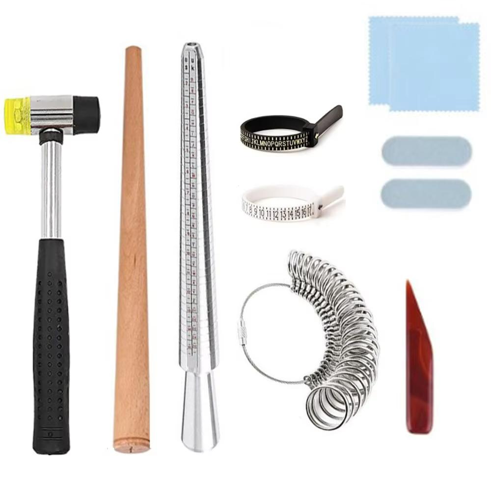 11 Pcs Jewelry Tool Set Metal Ring Sticker Ring Stretcher Finger Measuring Sizer Jewelry Polishing Tool Kit
11 Pcs Jewelry Tool Set Metal Ring Sticker Ring Stretcher Finger Measuring Sizer Jewelry Polishing Tool Kit