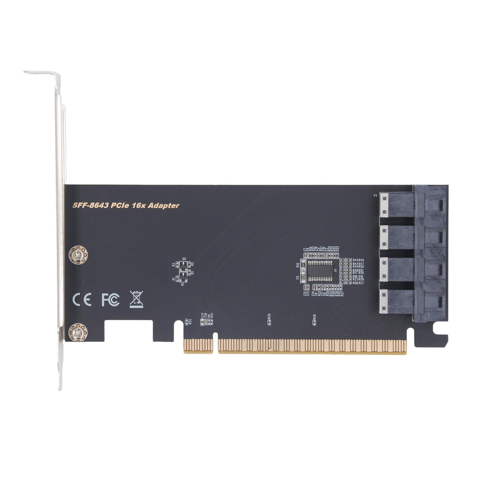 PCIE to U.2 Computer Adapter Card High Speed Data Transfer PCIE3.0x16 to 4 Port U.2 SFF 8643
PCIE to U.2 Computer Adapter Card High Speed Data Transfer PCIE3.0x16 to 4 Port U.2 SFF 8643