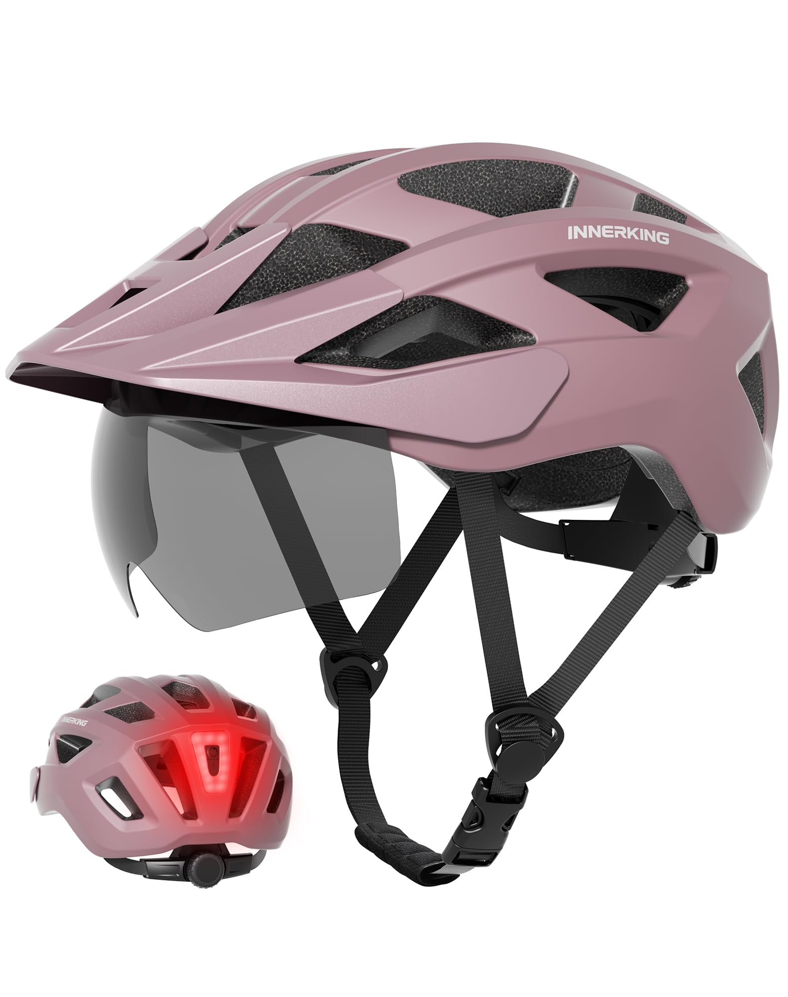 InnerKing Bicycle CE CPSC with LED UV Impact Adjustable Suitable for Adults and Road Helmet, Certified, Standard, Taillight/Magnetic Goggles,
InnerKing Bicycle CE CPSC with LED UV Impact Adjustable Suitable for Adults and Road Helmet, Certified, Standard, Taillight/Magnetic Goggles,