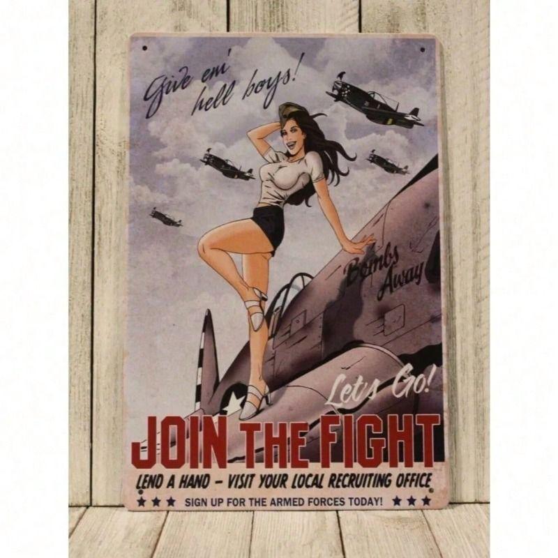 Metal Wall Art Vintage Airplane P-51 Mustang Pinup Girl Retro Decor Garage Man Cave Gift
Metal Wall Art Vintage Airplane P-51 Mustang Pinup Girl Retro Decor Garage Man Cave Gift