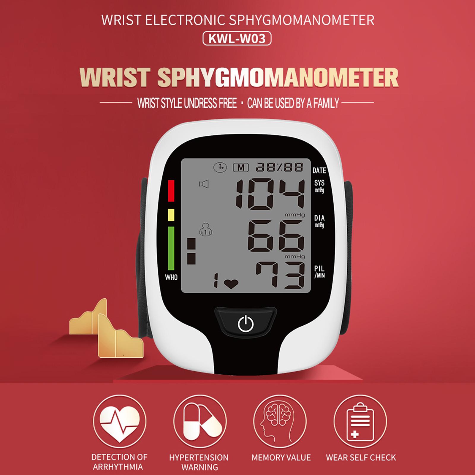 Blood Pressure Monitor LCD Display Wrist Measurement Two Person Memory Records Voice Broadcast for Elderly
Blood Pressure Monitor LCD Display Wrist Measurement Two Person Memory Records Voice Broadcast for Elderly