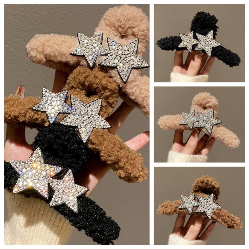 Y2K Star Plush Claw Clip Rhinestone Large Shark Clip Temperament Pentagram Hair Claw Girl
Y2K Star Plush Claw Clip Rhinestone Large Shark Clip Temperament Pentagram Hair Claw Girl