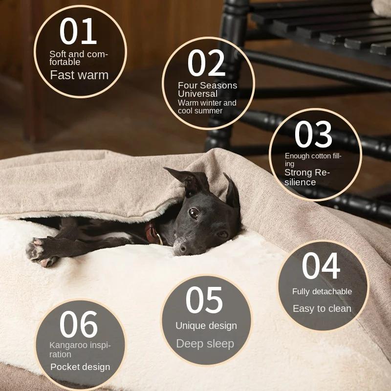 Warm Winter Dogs Pet Bed Kennel Removable Washable Bite-resistant Puppy Sofa Cushion Plush Cat Mat for Large Pet Sleeping Bag S 52X40X17
Warm Winter Dogs Pet Bed Kennel Removable Washable Bite-resistant Puppy Sofa Cushion Plush Cat Mat for Large Pet Sleeping Bag S 52X40X17