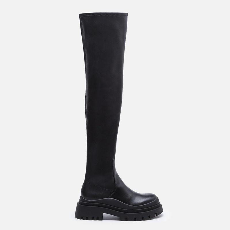 Boots Women Over Knee Black Thick-soled Martin Boots Women Small Skinny Long Knight Boots 35 чорний
Boots Women Over Knee Black Thick-soled Martin Boots Women Small Skinny Long Knight Boots 35 чорний