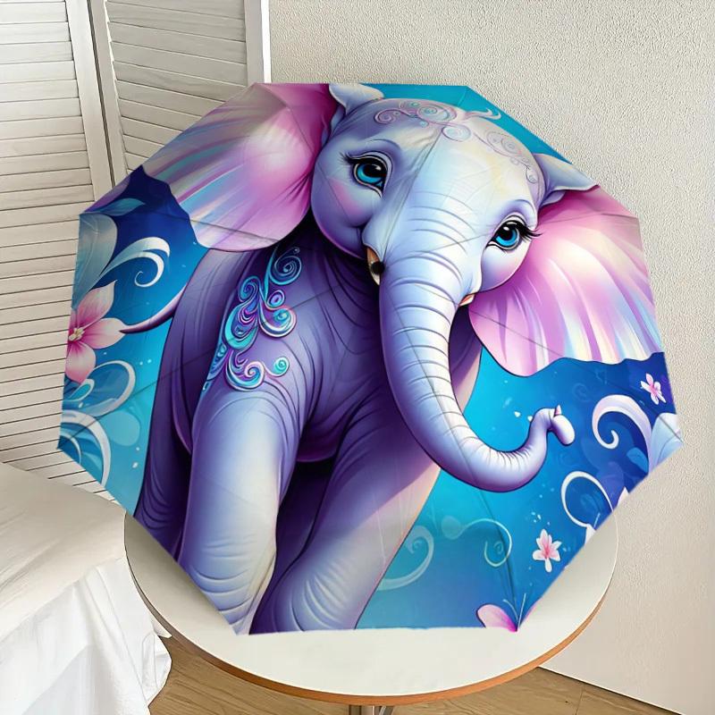 1pc Fantasy Elephant with Floral Decorations Umbrella with Plastic Handle,Suitable for All Seasons Home Travel Outdoor UmbrellaDD029
1pc Fantasy Elephant with Floral Decorations Umbrella with Plastic Handle,Suitable for All Seasons Home Travel Outdoor UmbrellaDD029
