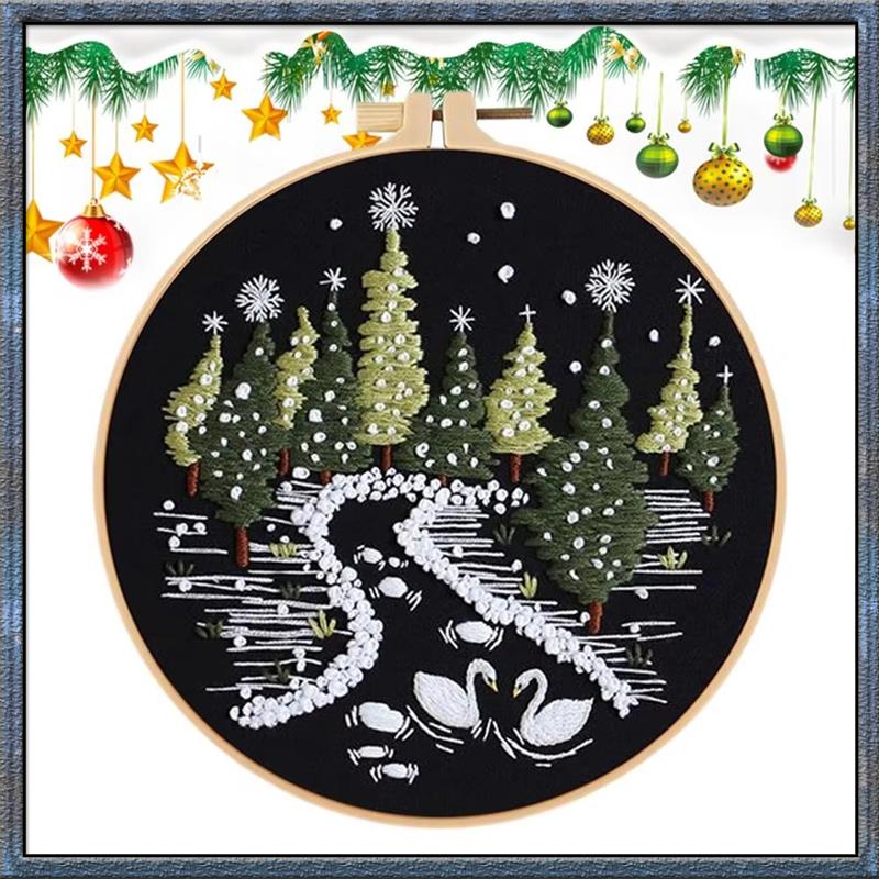 Aug. Christmas Needlework Kits Holiday Decorations For Kitchen Living Room Desktop Window Snow Scene Embroidery C
Aug. Christmas Needlework Kits Holiday Decorations For Kitchen Living Room Desktop Window Snow Scene Embroidery C