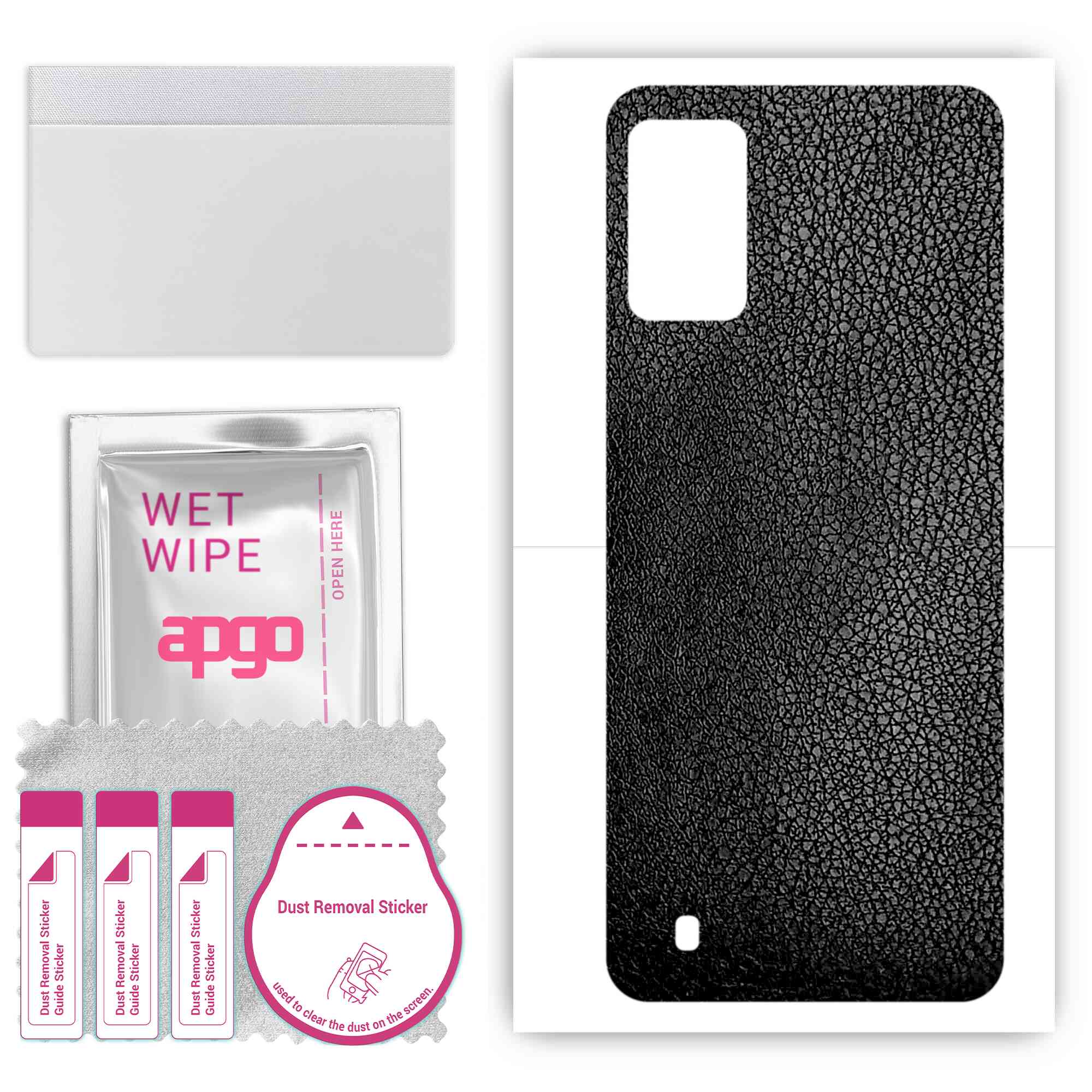 apgo Protective Skin Sticker for the back compatible with Wiko Voix, Wrap Film, Foil, Vinyl - Pattern Black Leather
apgo Protective Skin Sticker for the back compatible with Wiko Voix, Wrap Film, Foil, Vinyl - Pattern Black Leather