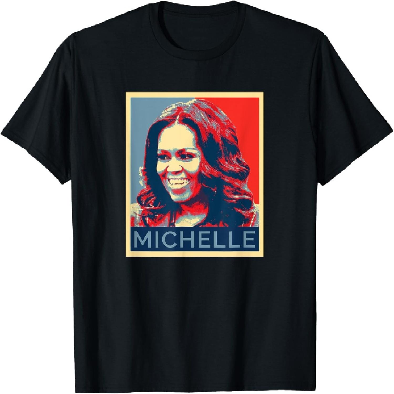 Michelle Obama First Lady Portrait Red Blue Pop Art Poster T-Shirt XXXXXL різнокольоровий
Michelle Obama First Lady Portrait Red Blue Pop Art Poster T-Shirt XXXXXL різнокольоровий