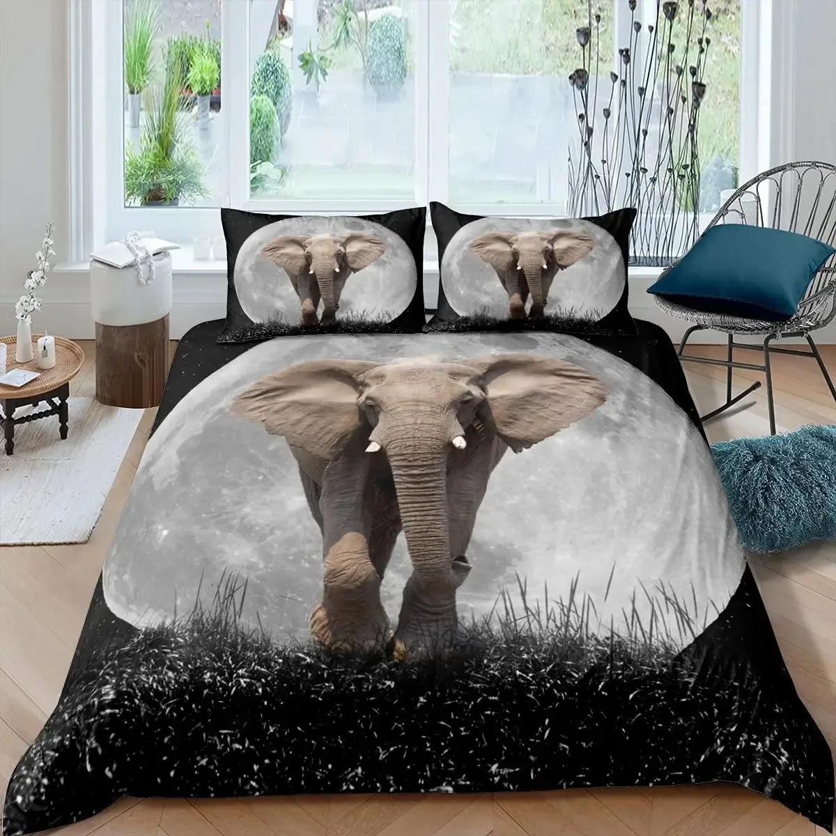 3D Elephant Duvet Cover Set Queen Size African Safari Animal Comforter Set Wildlife Bedding Set Retro Wall Decor Bedspread Cover EU Single 135x200cm
3D Elephant Duvet Cover Set Queen Size African Safari Animal Comforter Set Wildlife Bedding Set Retro Wall Decor Bedspread Cover EU Single 135x200cm