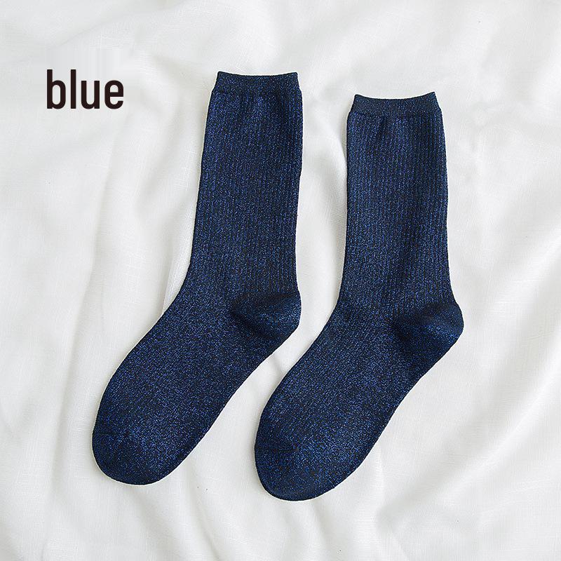 Women s Trendy Mid-Calf Socks with Gold & Silver Thread – Breathable, Sweat-Wicking, Warm for Spring, Autumn, and Winter. One Size синий
Women s Trendy Mid-Calf Socks with Gold & Silver Thread – Breathable, Sweat-Wicking, Warm for Spring, Autumn, and Winter. One Size синий