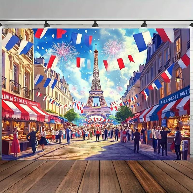 2D Paris Bastille Day Backdrop Eiffel Tower Street Market Photography Background 47.2x31.5inch/120*80cm
2D Paris Bastille Day Backdrop Eiffel Tower Street Market Photography Background 47.2x31.5inch/120*80cm
