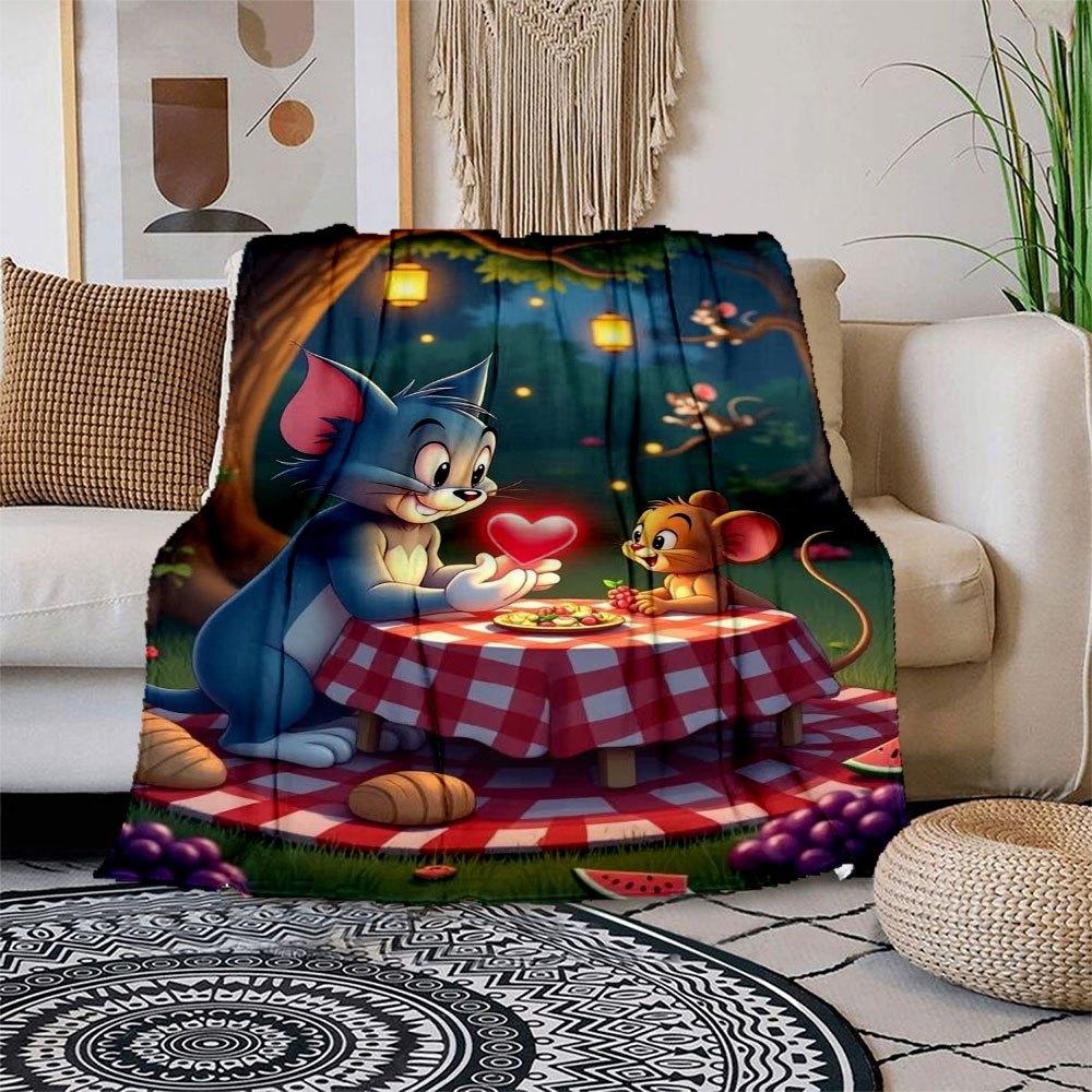 Tom & Jerry Romantic Picnic Tablecloth - Outdoor Dining Decor Blanket Flannel Throw Blanket for Sofa, Bed, Travel, Camping, Office 100x150cm
Tom & Jerry Romantic Picnic Tablecloth - Outdoor Dining Decor Blanket Flannel Throw Blanket for Sofa, Bed, Travel, Camping, Office 100x150cm
