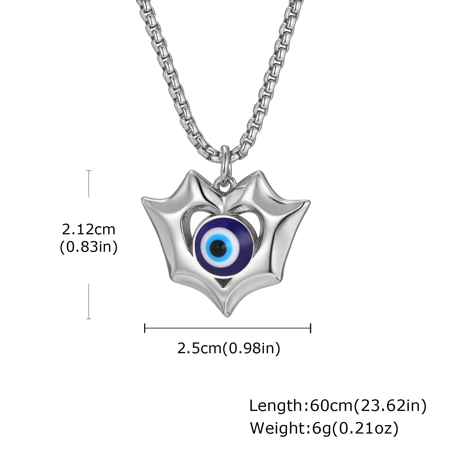 Fashion Retro Evil Blue Eye Pendant Necklace for Men Turkish Lucky Eye Geometric Necklace Punk Classic Jewelry for Him Gift 60CM
Fashion Retro Evil Blue Eye Pendant Necklace for Men Turkish Lucky Eye Geometric Necklace Punk Classic Jewelry for Him Gift 60CM