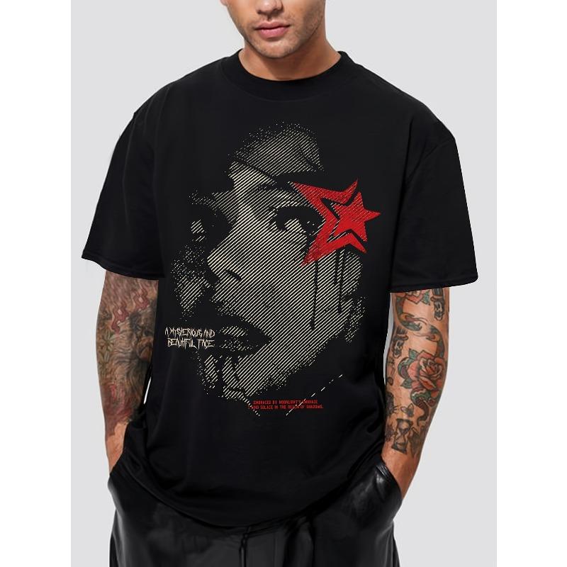 European sizes KOURRTER Men s Black Casual Short Sleeve T-Shirt with Portrait Design - Loose Fit Round Neck All-Season Comfortable Shirt 4XL чорний
European sizes KOURRTER Men s Black Casual Short Sleeve T-Shirt with Portrait Design - Loose Fit Round Neck All-Season Comfortable Shirt 4XL чорний