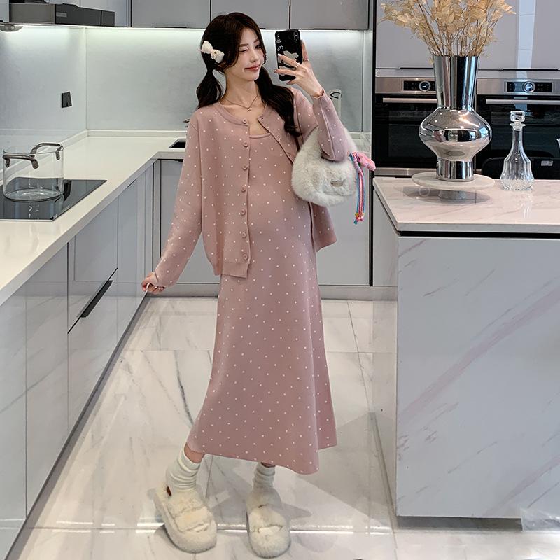 2026 Spring Maternity Korean Two-Piece: Long-Sleeved Cardigan + Camisole Dress L рожевий
2026 Spring Maternity Korean Two-Piece: Long-Sleeved Cardigan + Camisole Dress L рожевий