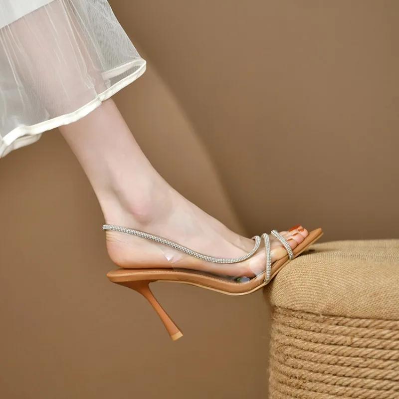 Fashion Women Summer Rhinestone Slingback Pumps Office Lady Transparent Heeled Sandals Elegant Pointed Toe Female Sexy High Heels 41 абрикосовый
Fashion Women Summer Rhinestone Slingback Pumps Office Lady Transparent Heeled Sandals Elegant Pointed Toe Female Sexy High Heels 41 абрикосовый