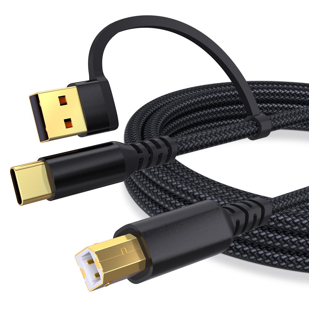3m USB/Type-C to Square USB Type-B 2 in 1 Printer Cable Braided Printing Connection Cord Grey
3m USB/Type-C to Square USB Type-B 2 in 1 Printer Cable Braided Printing Connection Cord Grey