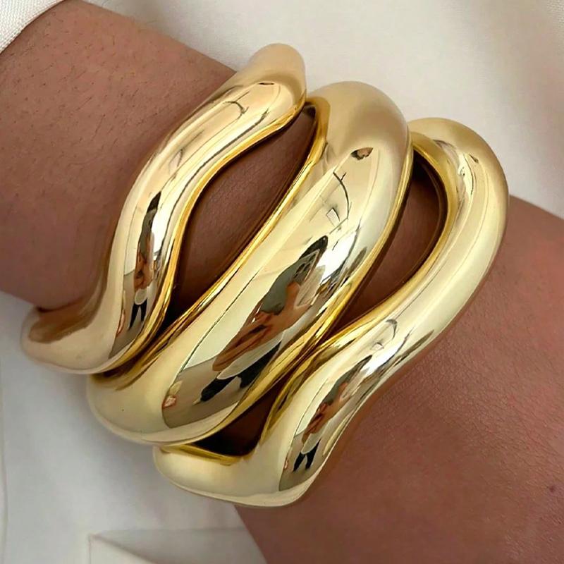 3 Pcs Vintage Chunky Wide Bangles Set for Women Punk Simple Gold Color Geometric Cuff Bracelets Trendy Party Hip Hop Jewelry New
3 Pcs Vintage Chunky Wide Bangles Set for Women Punk Simple Gold Color Geometric Cuff Bracelets Trendy Party Hip Hop Jewelry New