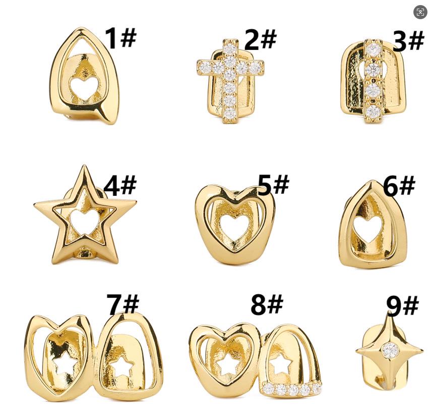 Star Heart Cross Hollow Tooth Jewelry - Hip Hop Halloween Style Style 9# золотий
Star Heart Cross Hollow Tooth Jewelry - Hip Hop Halloween Style Style 9# золотий