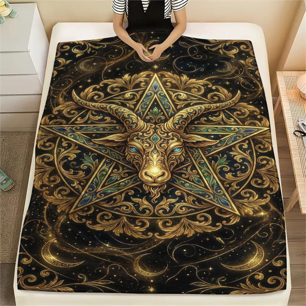 1Pc Satan s Pentagram Print Flannel Blanket, High quality Comfortable for All Seasons, Home Decor, Warmth and Comfort, Perfect for Christmas Gifts137 80cm x 120cm
1Pc Satan s Pentagram Print Flannel Blanket, High quality Comfortable for All Seasons, Home Decor, Warmth and Comfort, Perfect for Christmas Gifts137 80cm x 120cm
