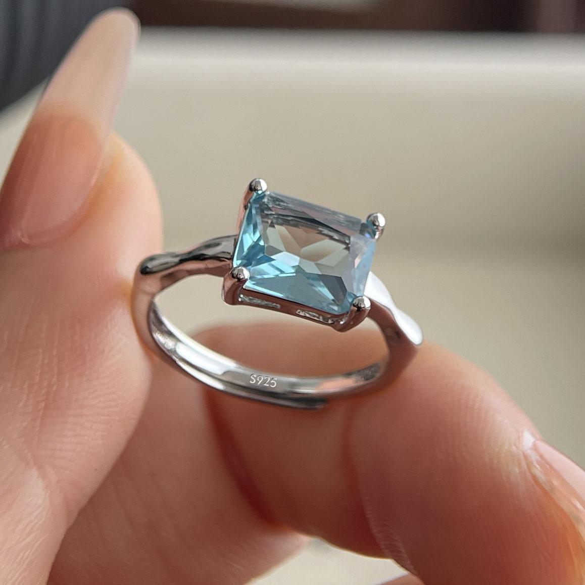925 Sterling Silver Rings for Women Couple Minimalist Vintage Blue Stone Ring Fine CZ Jewelry Birthday Gift Prevent Allergy resizable
925 Sterling Silver Rings for Women Couple Minimalist Vintage Blue Stone Ring Fine CZ Jewelry Birthday Gift Prevent Allergy resizable