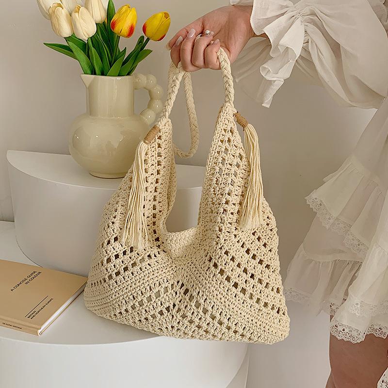 Niche Handmade Crochet Hollow Beach Vacation Art Style Woven Сумка на одно плечо для женщин
Niche Handmade Crochet Hollow Beach Vacation Art Style Woven Сумка на одно плечо для женщин