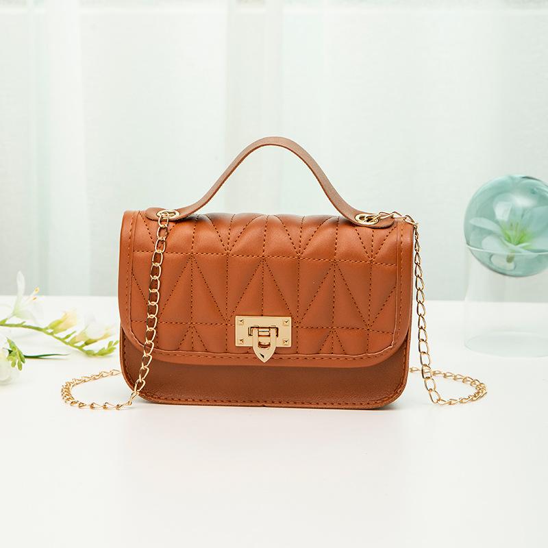 Single shoulder sewing thread pointed buckle chain small square bag fashion women s bag casual messenger bag коричневый
Single shoulder sewing thread pointed buckle chain small square bag fashion women s bag casual messenger bag коричневый