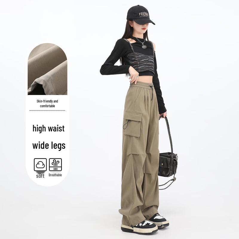 Women s High-Waist Pleated Wide-Leg Cargo Pants S
Women s High-Waist Pleated Wide-Leg Cargo Pants S