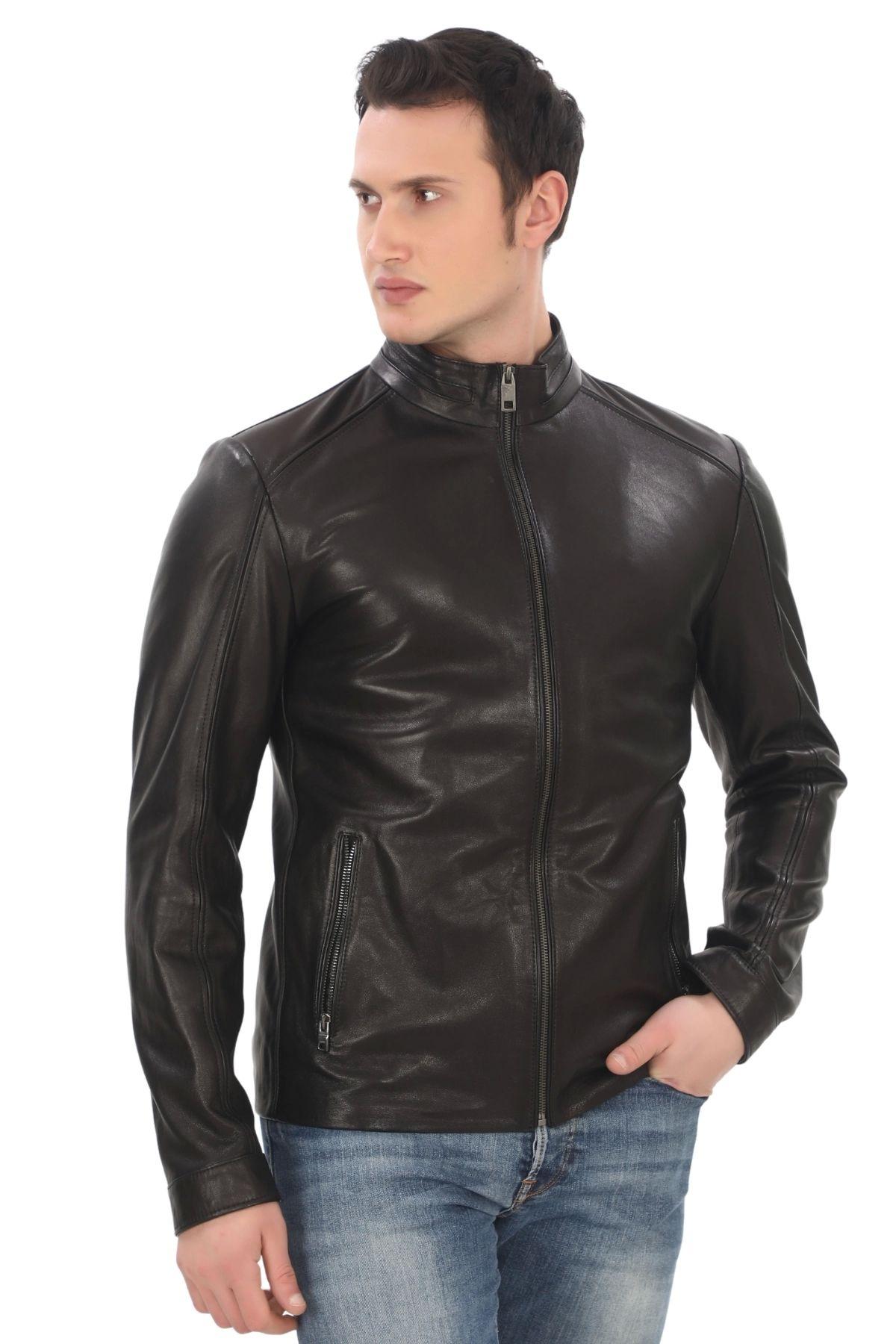 Men s Genuine Lambskin Jacket Slim Fit Black Zippered Leather Coat Stylish Stylish and Modern Design 2XL чорний
Men s Genuine Lambskin Jacket Slim Fit Black Zippered Leather Coat Stylish Stylish and Modern Design 2XL чорний