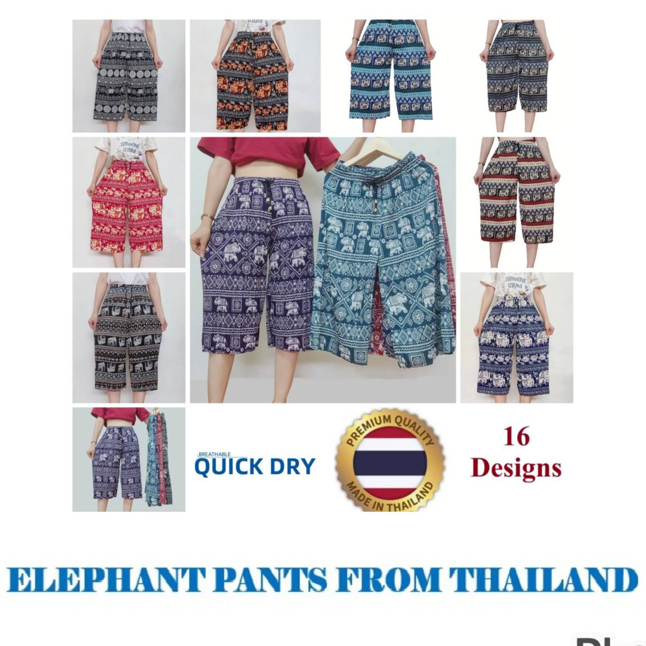 Elephant Cropped Pants Adjustable Elastic Waistband Strap Unisex Women Men Print Thailand Casual Streetwear Beach Summer Boho Bohemian Retro Vintage One size
Elephant Cropped Pants Adjustable Elastic Waistband Strap Unisex Women Men Print Thailand Casual Streetwear Beach Summer Boho Bohemian Retro Vintage One size