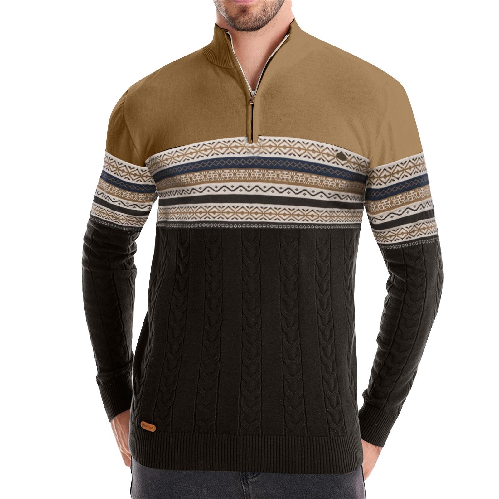 Мужской зимний трикотажный топ с принтом, воротником-стойкой и полумолнией, облегающий крой, с длинным рукавом XL хаки
Мужской зимний трикотажный топ с принтом, воротником-стойкой и полумолнией, облегающий крой, с длинным рукавом XL хаки