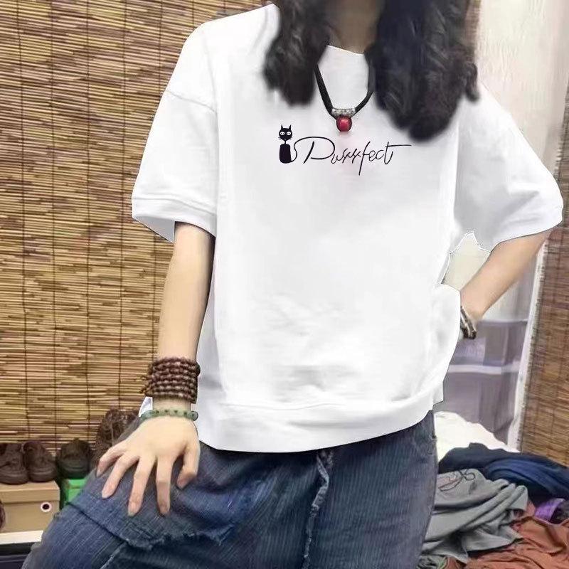 Women s 100% Cotton Casual Short Sleeve T-Shirt, Loose Fit, Slimming Design, Half Sleeve, Plus Size, Trendy Print Top S (Recommended under 85 jin) белый
Women s 100% Cotton Casual Short Sleeve T-Shirt, Loose Fit, Slimming Design, Half Sleeve, Plus Size, Trendy Print Top S (Recommended under 85 jin) белый