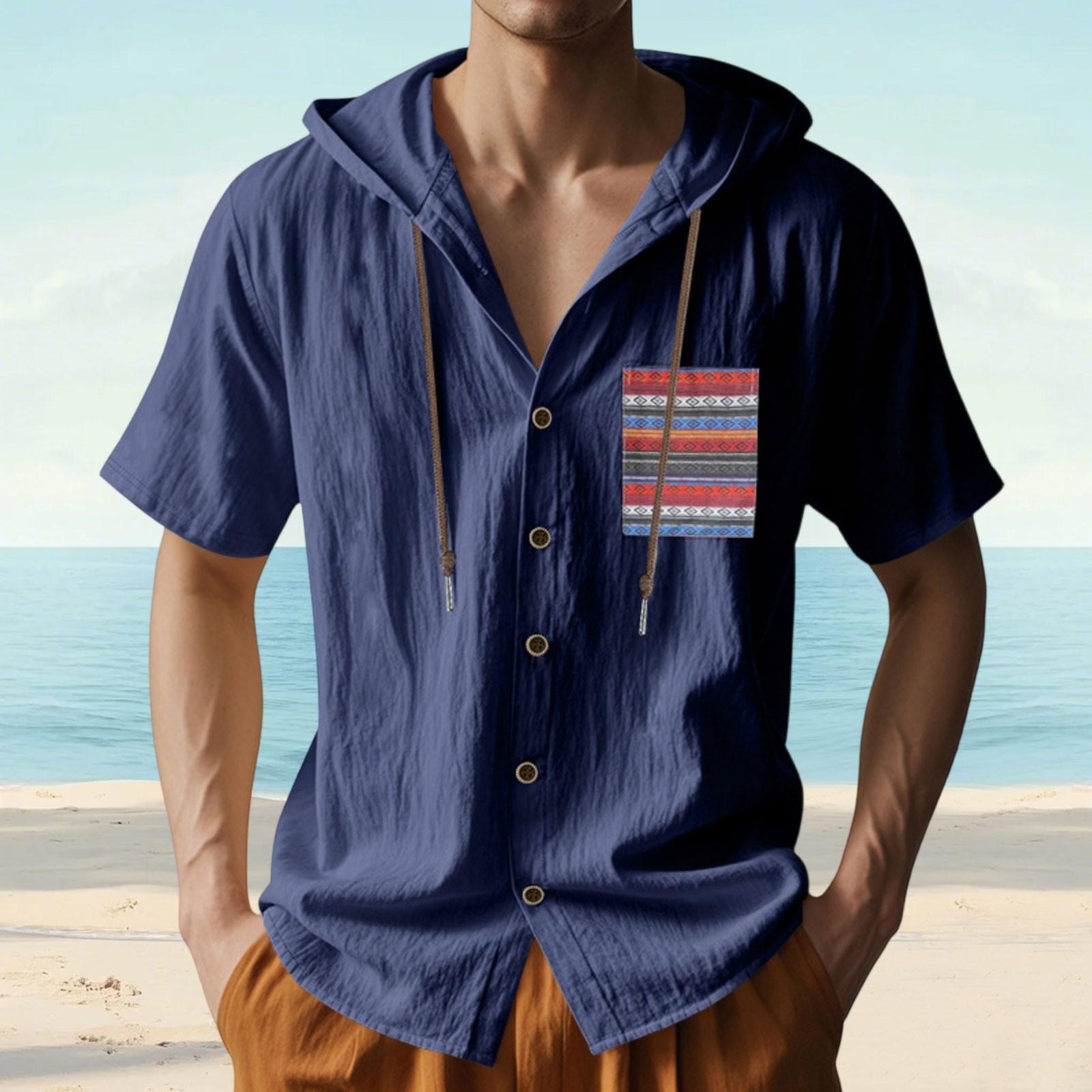 Men s Linen Short-sleeved Hoodie Color Casual Hoodie With Pocket Draw Rope Cardigan With Loose Hoodie XL Темно-синій
Men s Linen Short-sleeved Hoodie Color Casual Hoodie With Pocket Draw Rope Cardigan With Loose Hoodie XL Темно-синій
