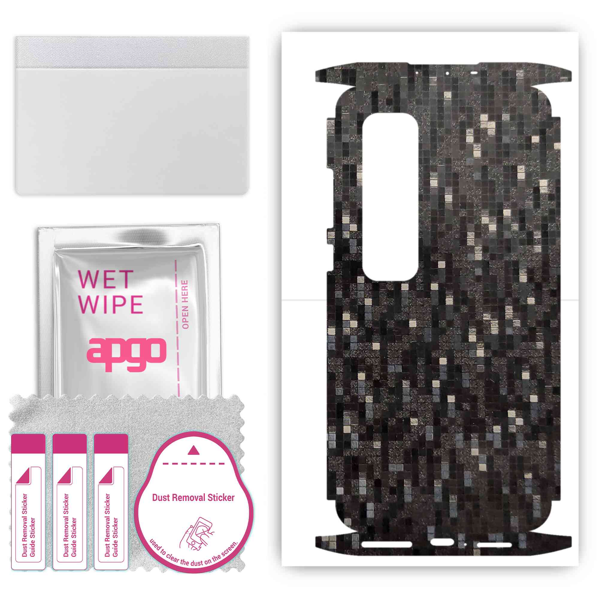 apgo Protective Skin Sticker for the back+sides compatible with Xiaomi Mi 10 Ultra, Full Wrap Film, Foil, Vinyl - Pattern Carbon Black Pixel
apgo Protective Skin Sticker for the back+sides compatible with Xiaomi Mi 10 Ultra, Full Wrap Film, Foil, Vinyl - Pattern Carbon Black Pixel