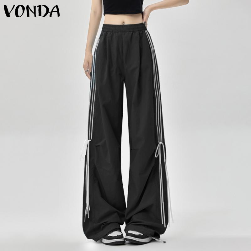 VONDA Женские модные полосатые брюки с завязками и широкими штанинами 5XL фиолетовый
VONDA Женские модные полосатые брюки с завязками и широкими штанинами 5XL фиолетовый