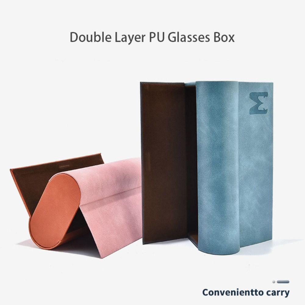 Letter Double Layer PU Glasses Box PU Leather Eyeglasses Holder Printing Glasses Case Daily
Letter Double Layer PU Glasses Box PU Leather Eyeglasses Holder Printing Glasses Case Daily