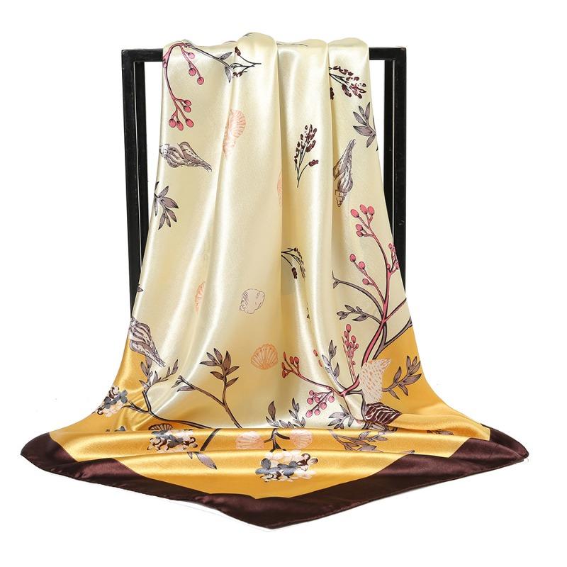 Mother s Day Romantic Flower Square Scarf Mom Silk Scarf Silk Feel Scarf Sunscreen Travel Shawl Temperament Versatile 90*90
Mother s Day Romantic Flower Square Scarf Mom Silk Scarf Silk Feel Scarf Sunscreen Travel Shawl Temperament Versatile 90*90