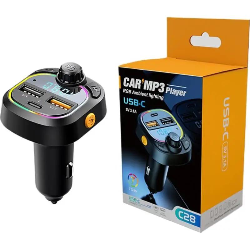 Car Charger Bluetooth 5.0 FM Transmitter Hands-free Wireless Car Adapter Charge Type-C PD Speaker Dual Player Accessorie MP G9X7
Car Charger Bluetooth 5.0 FM Transmitter Hands-free Wireless Car Adapter Charge Type-C PD Speaker Dual Player Accessorie MP G9X7