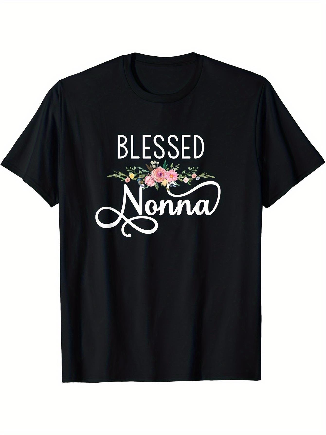Blessed Nonna Womens TShirt Soft Cotton Casual Crew Neck Short Sleeve Printed TShirt Breathable Four Seasons Fabric Black 4XL
Blessed Nonna Womens TShirt Soft Cotton Casual Crew Neck Short Sleeve Printed TShirt Breathable Four Seasons Fabric Black 4XL