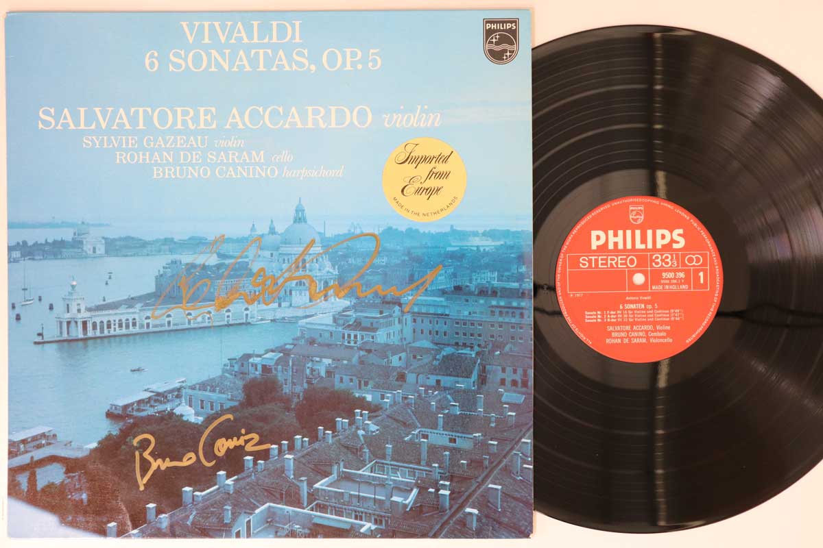 LP Record SALVATORE ACCARDO Vivaldi 6 Sonatas Op.5 9500396 PHILIPS 1977 Netherland Classical Used
LP Record SALVATORE ACCARDO Vivaldi 6 Sonatas Op.5 9500396 PHILIPS 1977 Netherland Classical Used