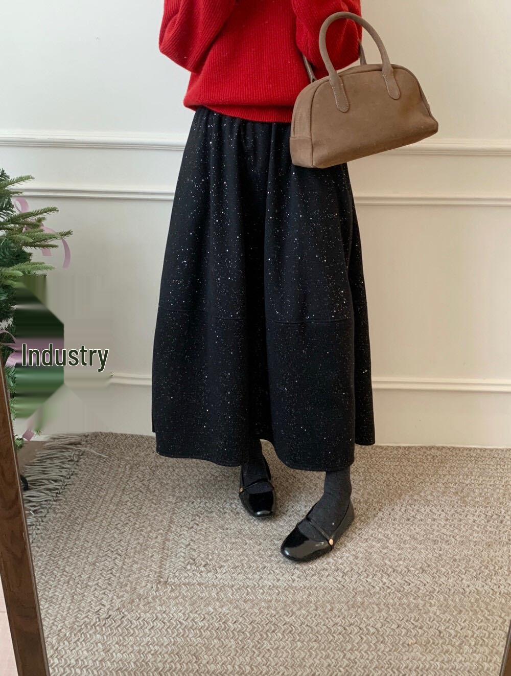 Autumn/Winter Sparkly Sequin A-Line Skirt with Pockets - High Waist Elegant Woolen Design One Size
Autumn/Winter Sparkly Sequin A-Line Skirt with Pockets - High Waist Elegant Woolen Design One Size