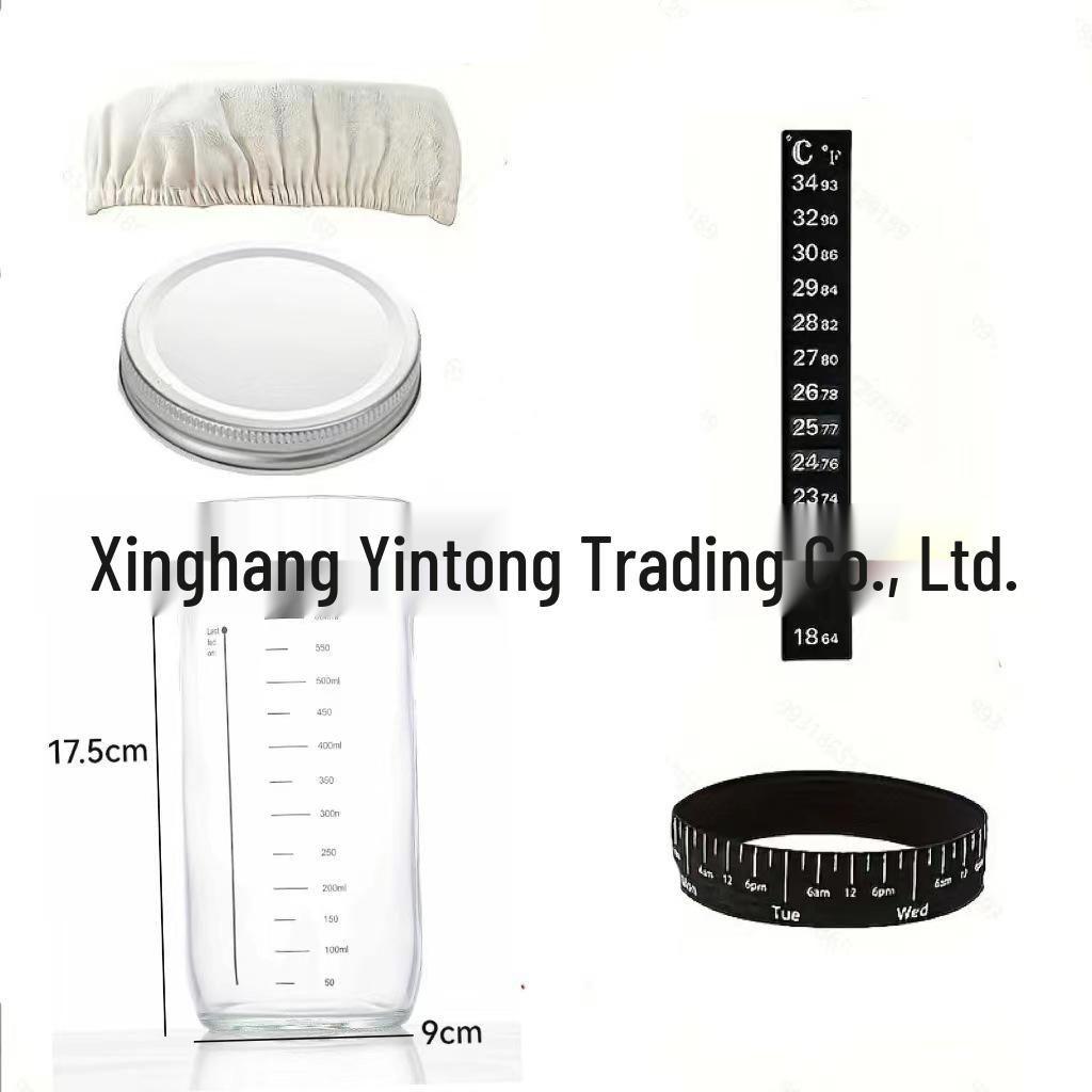 24oz Sourdough Fermentation Glass Jar with Thermometer & Lid for Bread Baking
24oz Sourdough Fermentation Glass Jar with Thermometer & Lid for Bread Baking