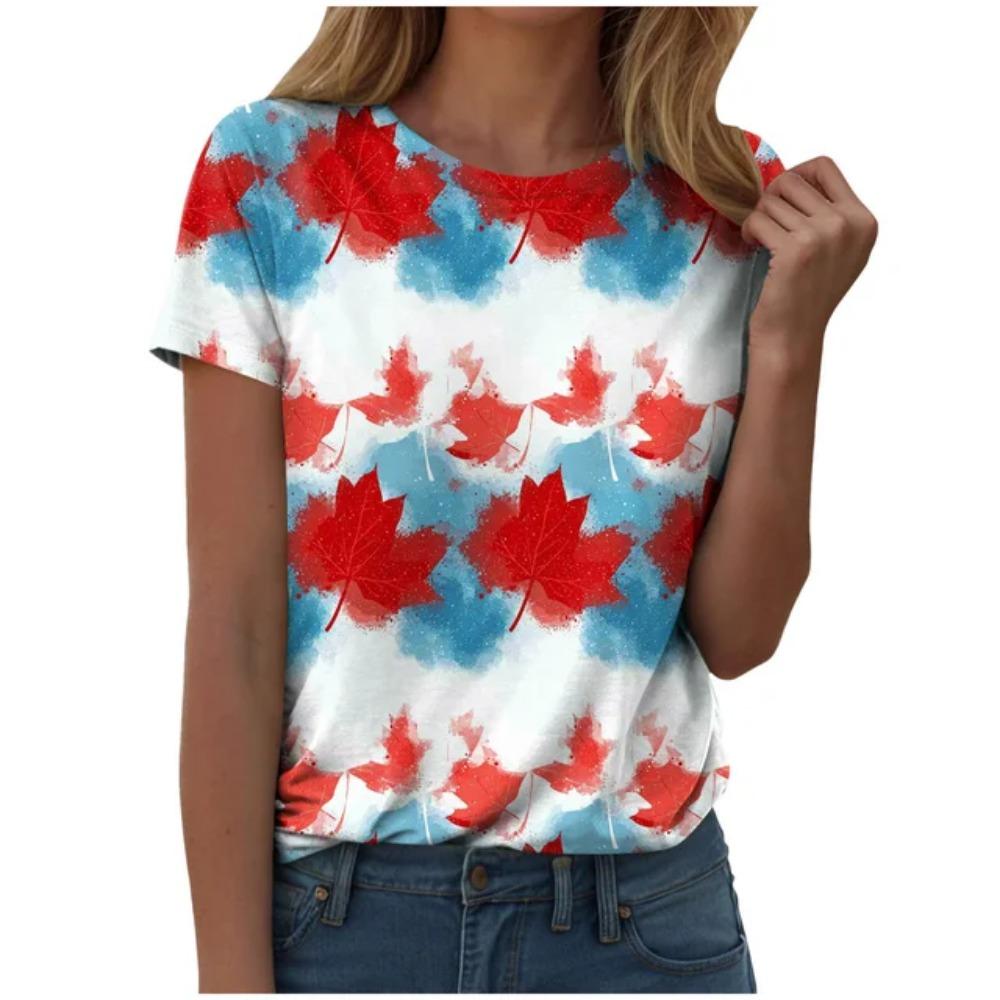 3D printed short-sleeved T-shirt with street maple leaf pattern. Fashionally complete set of clothing. S
3D printed short-sleeved T-shirt with street maple leaf pattern. Fashionally complete set of clothing. S