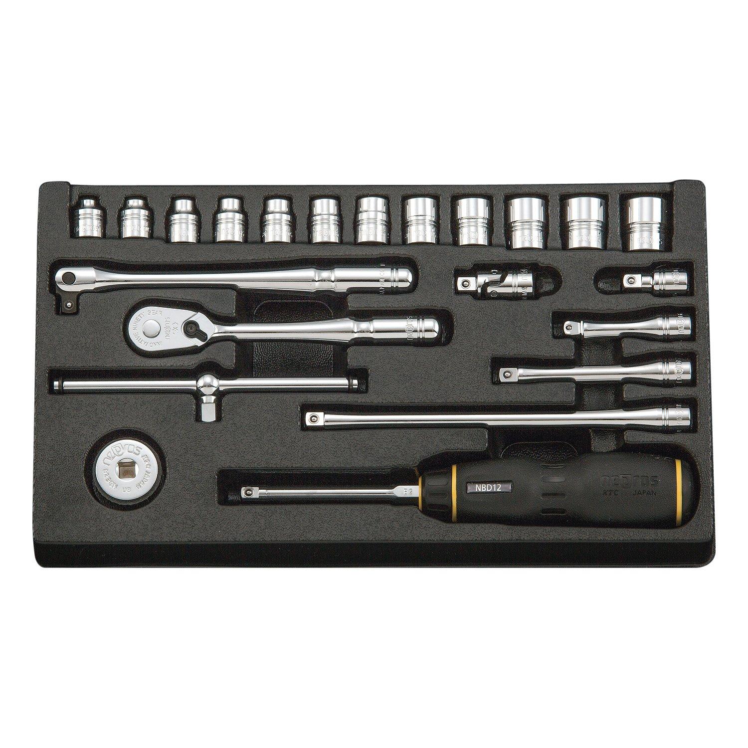 Kyoto Machinery Tools Nepros Socket Wrench Set NTB222XA 22 points 1 set (KTC) Drive 6.3mm
Kyoto Machinery Tools Nepros Socket Wrench Set NTB222XA 22 points 1 set (KTC) Drive 6.3mm